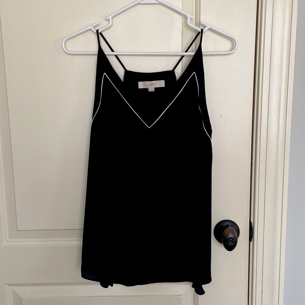 Classic silk like black tank top